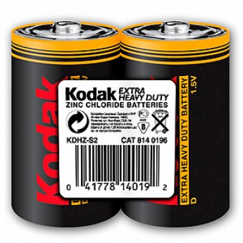 Солевая батарейка KODAK R202S EXTRA HEAVY DUTY KDHZ 2S