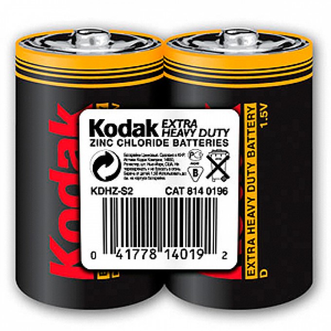 Солевая батарейка KODAK R202S EXTRA HEAVY DUTY KDHZ 2S B0005138